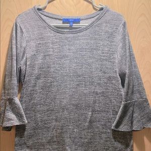 Apt 9 Heathered Grey 3/4 Sleeve Work Blouse